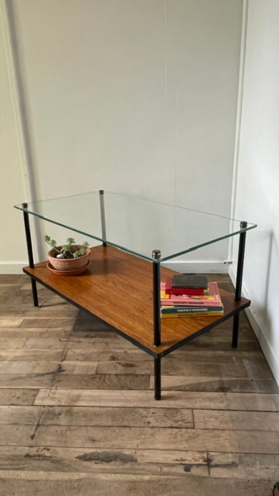 1960 Double-Tier Coffee Table – Saint Gobain, Brass, Metal (photo 26 of 31)
