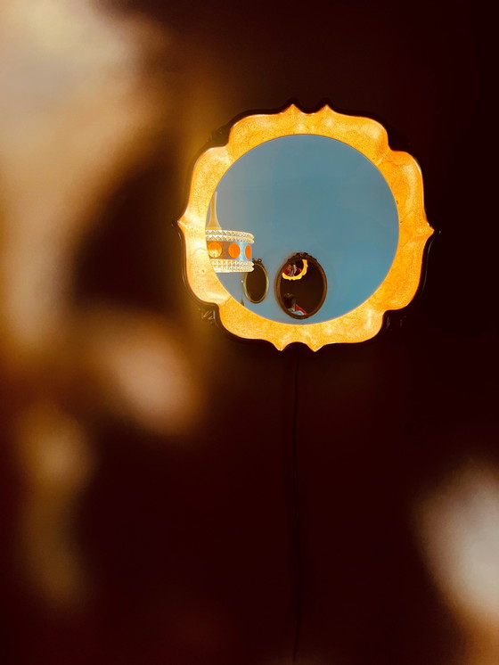 Image 1 of Very Unique! Fat Lava Mirror with Lighting