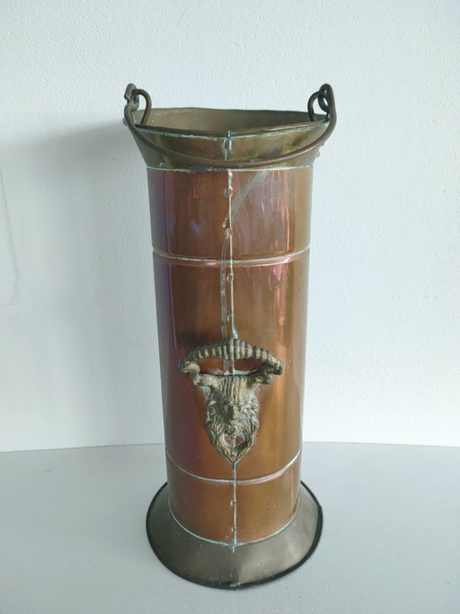 Vintage/Jugendstil (style) copper coal scuttle Umbrella stand