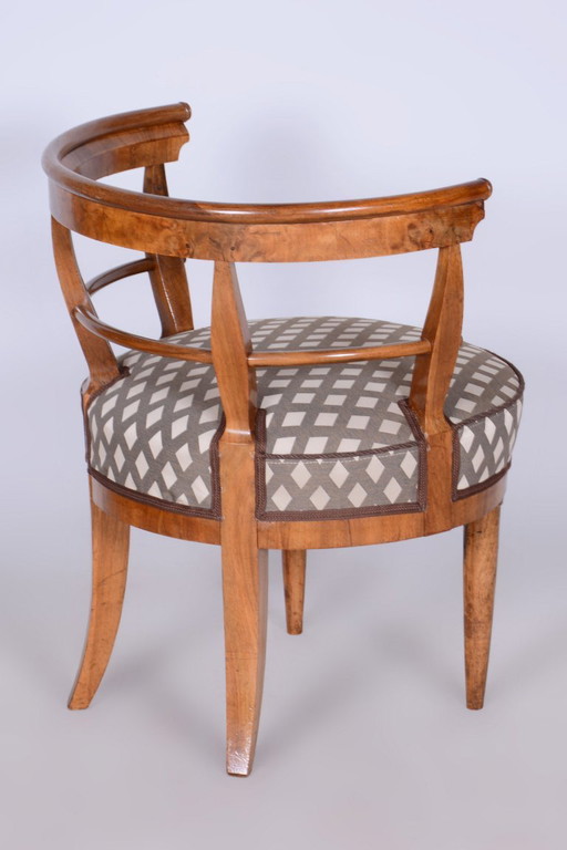 Restored Biedermeier Armchair, Cherry Tree, Upholstery, Austria, 1820s – fauteuils, Textile, Wood (photo 2 of 10)