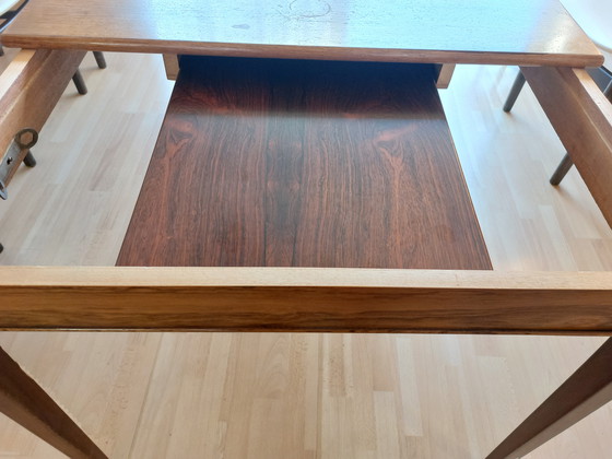 Image 1 of Vintage eettafel Deense stijl, uittrekbaar, palissander