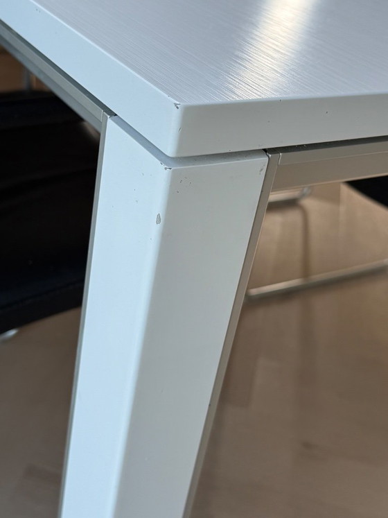 Leolux Dining Table and 6 Leather Leolux Dining Chairs – Metal (photo 7 of 7)