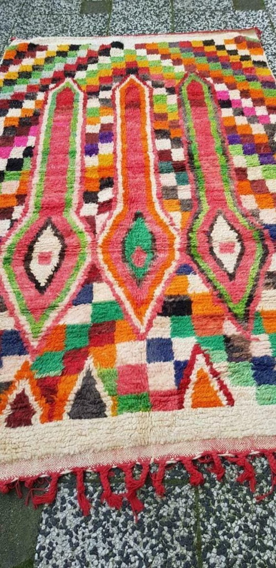 Image 1 of Hand-knotted Berber wool rug 242x147cm