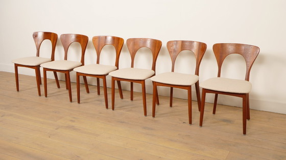 Image 1 of 6 x eetkamerstoel | Koefoeds Hornslets | Niels Koefoed | Model Peter | Teak