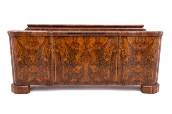 Image 1 of Large Art Deco chest of drawers from the 1940s, Poland.