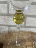 Two vintage wine glasses