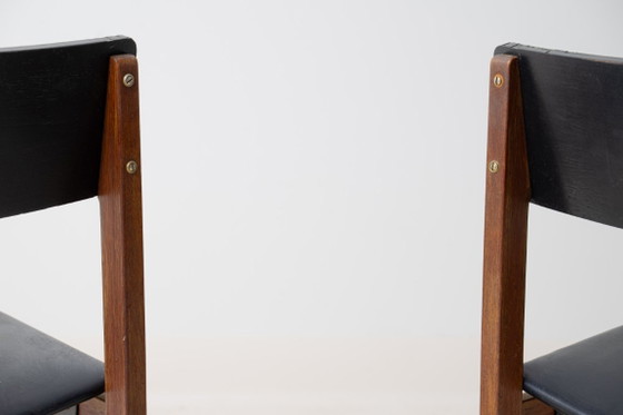 Mid-Century Set van 'Abstracta' stoelen van Jos De Mey – Eetkamerstoelen, Leather (photo 13 of 15)