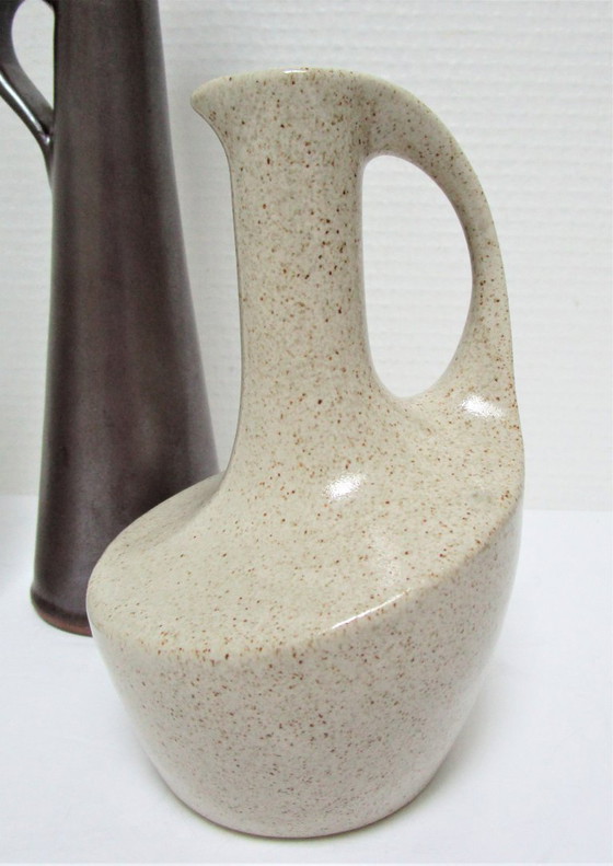 Image 1 of three soliflore vases stoneware ceramic vintage porcelain