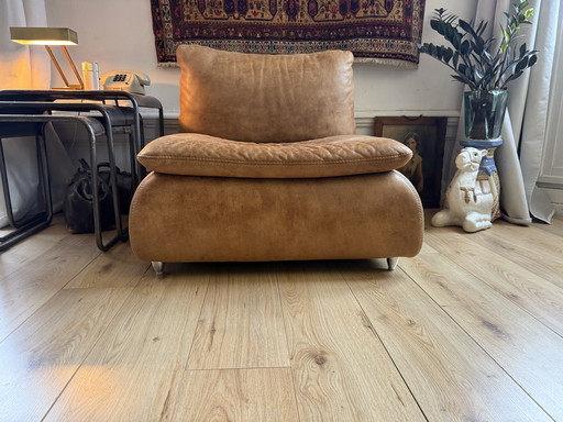 Luxuriöser Ledersessel – Europäisches Design (ca. 2000)