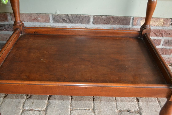 Image 1 of Antique Oak Wooden Tea Trolley