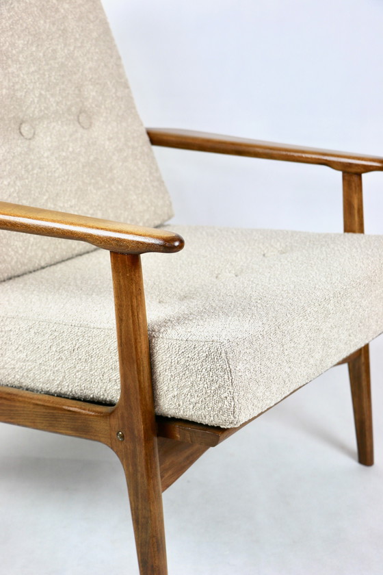 Image 1 of Vintage Danish Beige Boucle Loop Chair, 1970s - Set of 2