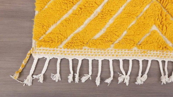 Tapis marocain écru à motifs géométriques 250cm x 150cm – Wool (photo 9 of 14)