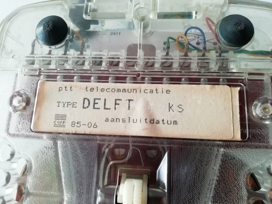 Image 1 of Transparent rotary phone Delft PTT 1985