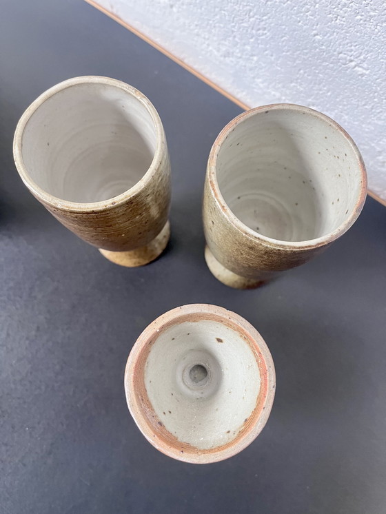 Image 1 of Pyrité steengoed servies, La Borne, 1970