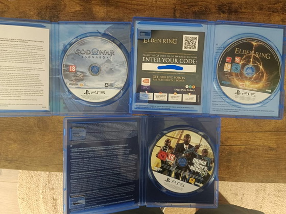 PS5 avec lecteur + 2 DualSense + 3 jeux + extras, Sony, Objets déco, Plastique, Noir (photo 6 sur 7)