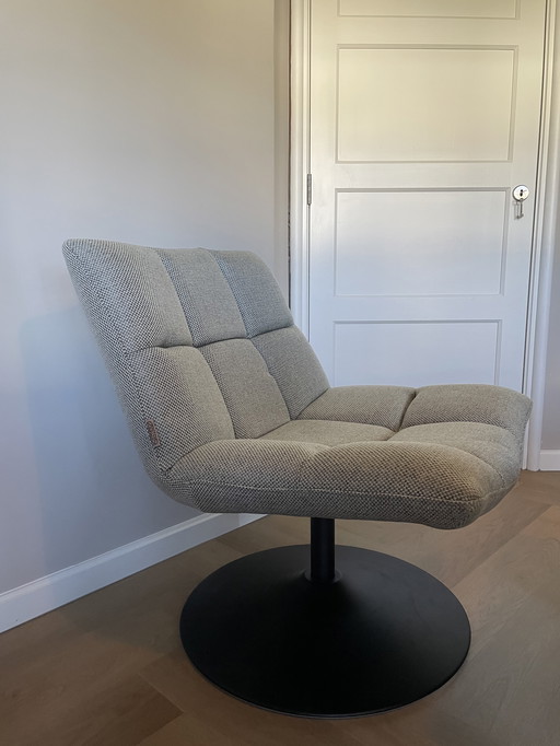 Fauteuil Dutchbone avec pouf (gris)