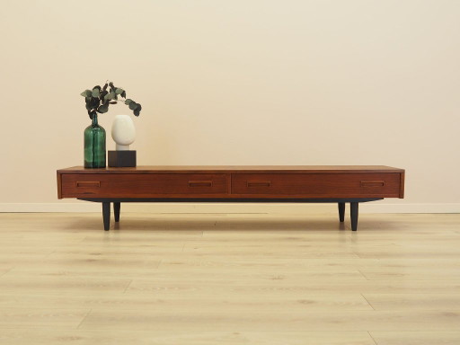 Buffet bas en teck, design danois, années 1960, fabriqué au Danemark