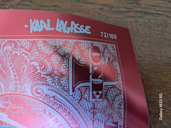 Image 1 of Karl Lagasse - One Dollar Rosso Bianco - Sculpture Aluminium