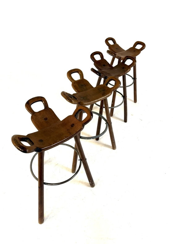 Image 1 of 4 sgabelli da bar vintage Marbella, Conoform anni '60