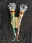 Lampada da parete in vetro disegnata da Giuseppe Righetto per Artemide Italia 1980