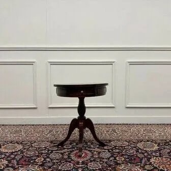 Klassischer englischer Beistelltisch, Beistelltische, Holz, Braun, Chesterfield (Foto 2 von 8)