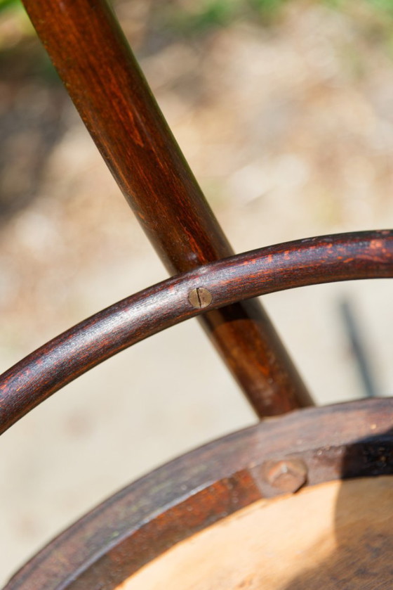 5x Vintage Fischel Thonet-style cafe chairs with pressed seats – Dining chairs, Wood (photo 14 of 18)