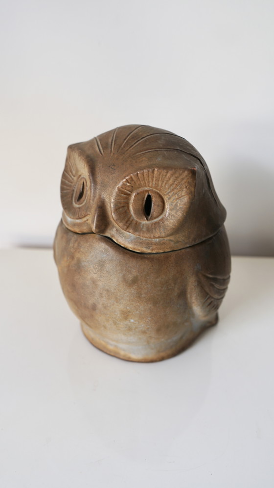 Image 1 of Sculpture de hibou en céramique - Signée Agnès Escala - France, années 1960