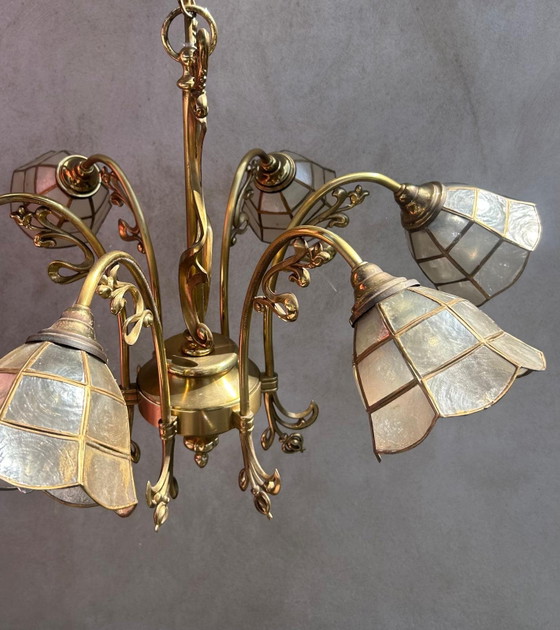Lustre vintage italien en laiton – Brass (photo 6 of 10)