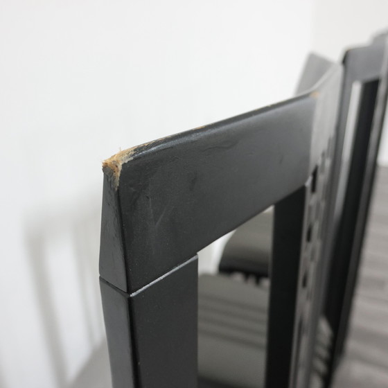 Image 1 of Giorgetti Tris Holzthronstühle, modernes Design der 1970er Jahre