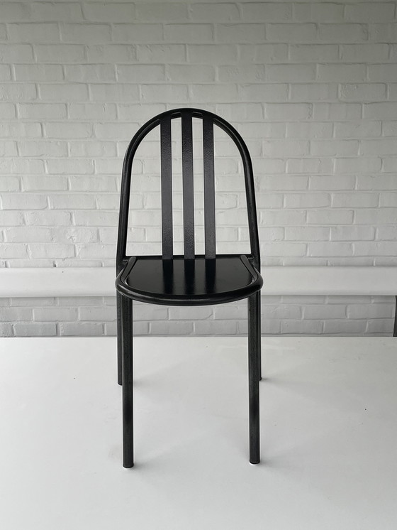 Image 1 of 6 sillas ré-édition Mallet/Steven 222 martelée noir gris