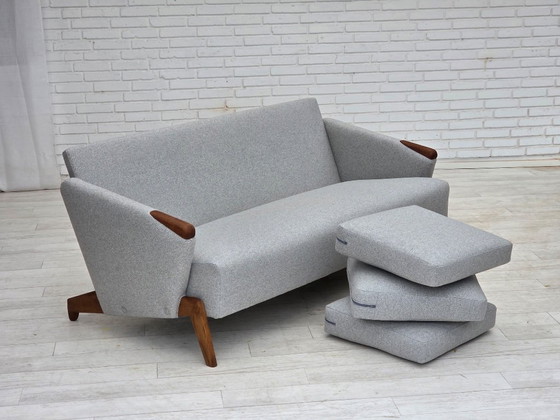 Image 1 of 1960s, Danish design by Arne Hovmand-Olsen, 3-seater sofa model 490, reupholstered.