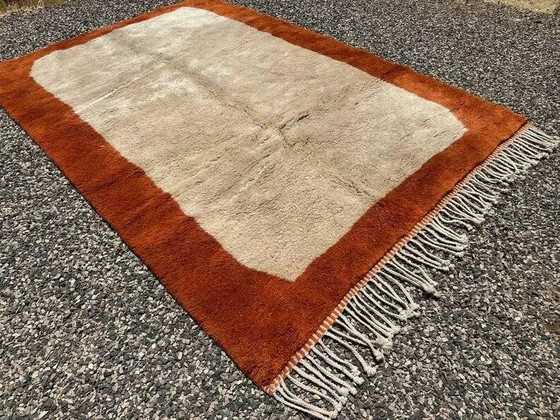 Tapis Mrirt marocain terracotta et beige 340x230 cm – motif encadré – Laine, Coton, Bohemian (photo 6 of 15)