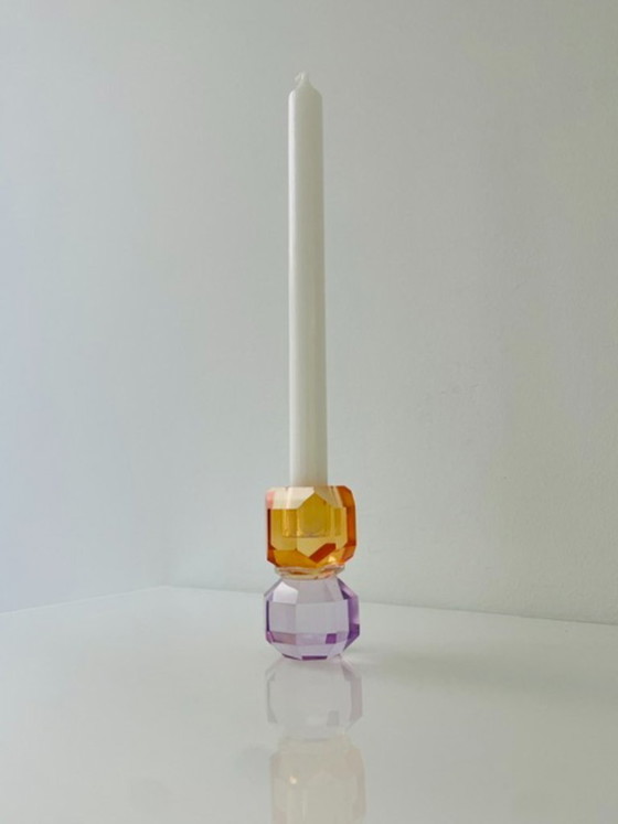 Image 1 of Candeliere moderno in vetro sfaccettato