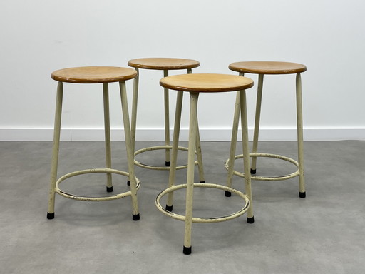 4 sgabelli da officina industriali vintage