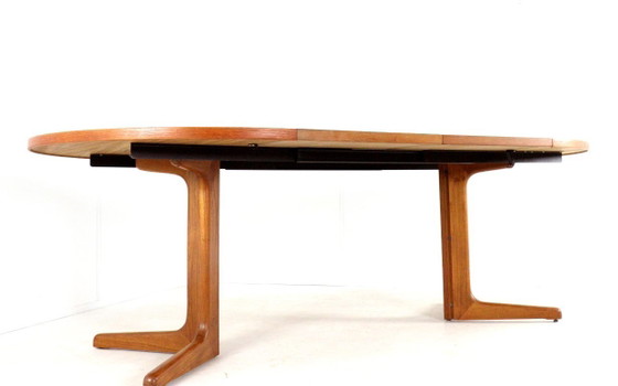 Image 1 of Tavolo da pranzo rotondo allungabile 2x di S. Burchardt Nielsen, design vintage danese.