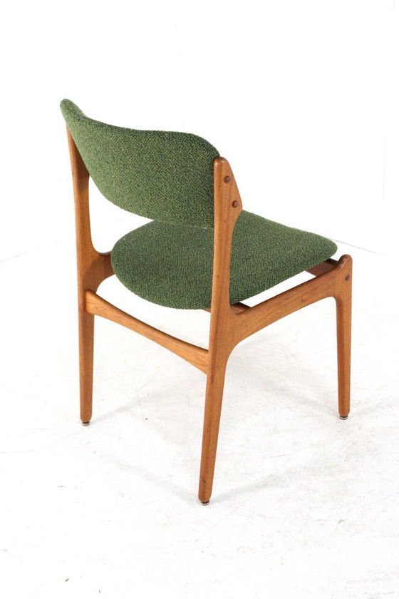 Image 1 of Ensemble de 4 chaises rembourrées Erik Buch pour O.D. Mobler modèle 49