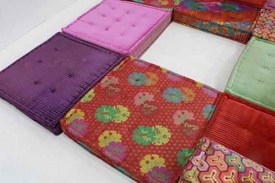 Image 1 of Roche Bobois Mah Jong sofa Kenzo Takada design by Hans Hopfer ,set of 12
