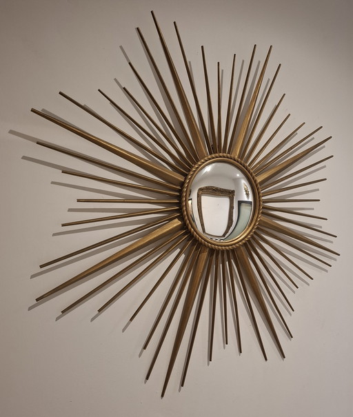 Chaty Vallauris sun mirror 86cm from 1960. Convex glass 18.50cm.