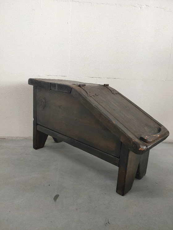 Image 1 of Zeldzaam vintage 'custom made' schoenenpoets kist interieur decorateur item 