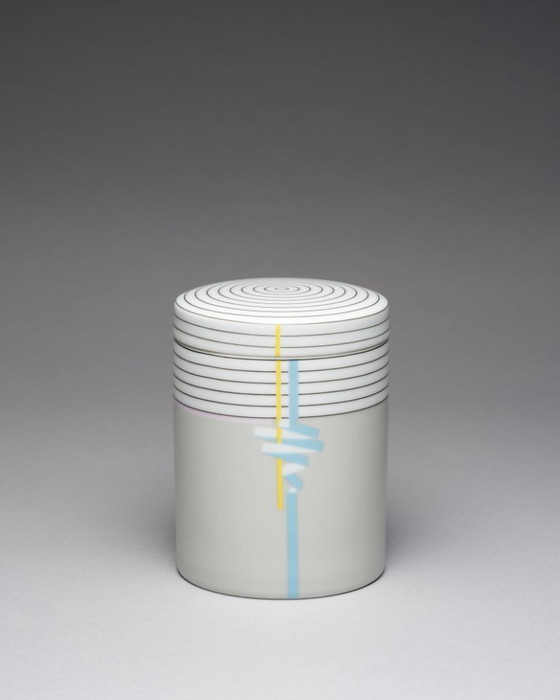 Image 1 of Rosenthal Yang (Sharon Yodjaja) ZigZag Lid-Box Porcelain Geometric & Postmodern
