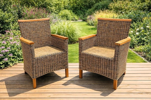 2 poltrone in rattan realizzate a mano negli anni '20 – tuinstoelen (photo 2 of 15)