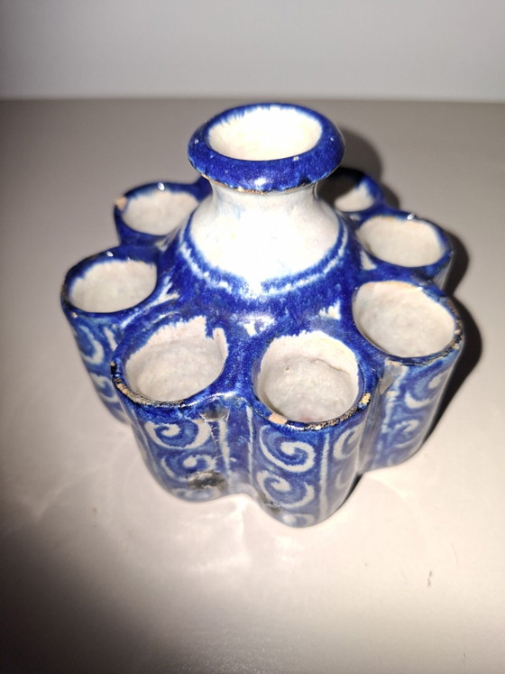 Antique Maroccan inkwel/palamus Fes, Decorative Objects, Ceramic, Blue (photo 7 of 7)