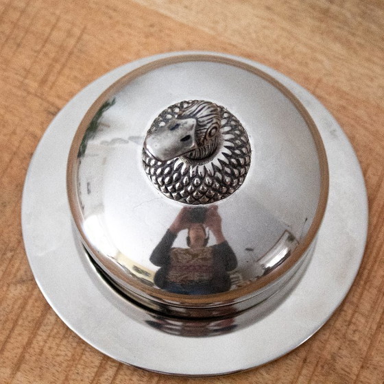 Image 1 of Vintage silver-plated butter dish with duck head: Swedish design