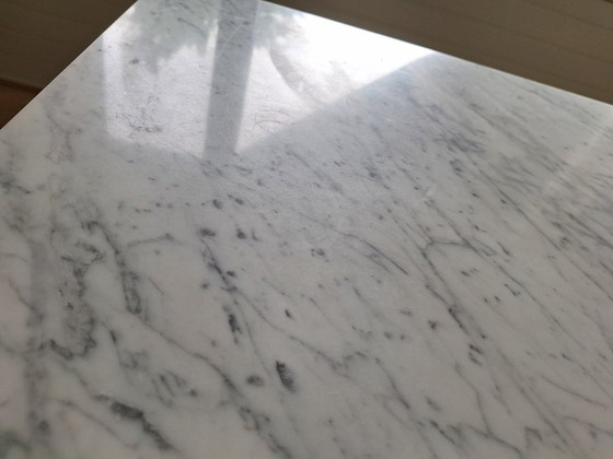 Image 1 of Carrara marble vintage dining table