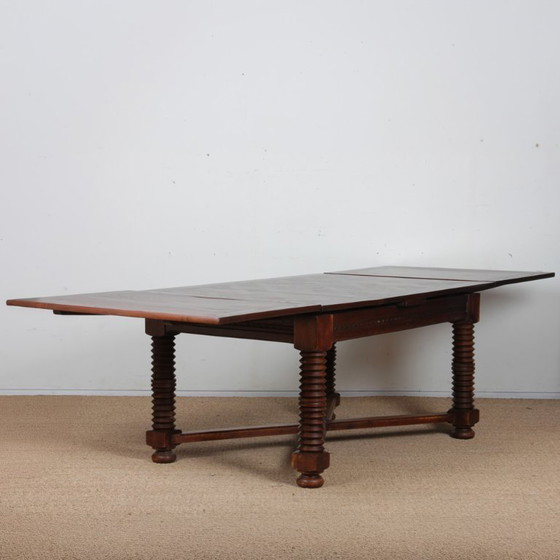 Image 1 of Extendable dining table, French work from the 1940s