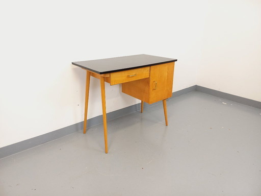 Vintage Baumann wooden desk from the 1950s