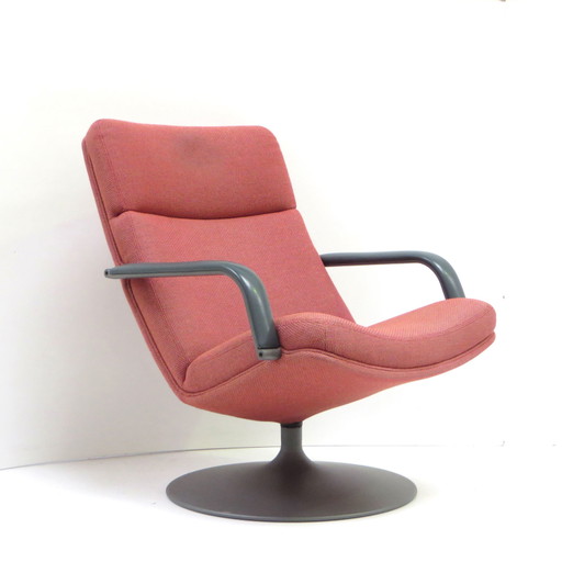 Poltrona vintage di Geoffrey Harcourt di Artifort tipo F142 rivestita in tessuto rosa