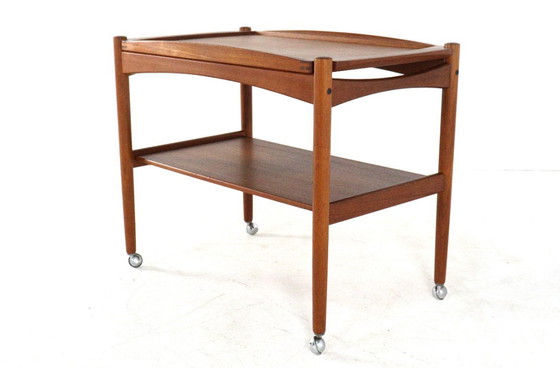 Image 1 of Carrello Poul Hundevad con vassoio rimovibile, stile vintage danese.