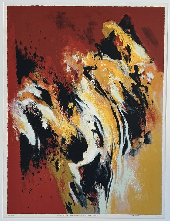 Mattie Schilders - Rochers Jaunes, Comme Nuages Autour D'un Sommet, Sérigraphie – Objets d'art, Glass, Paper (photo 2 of 15)