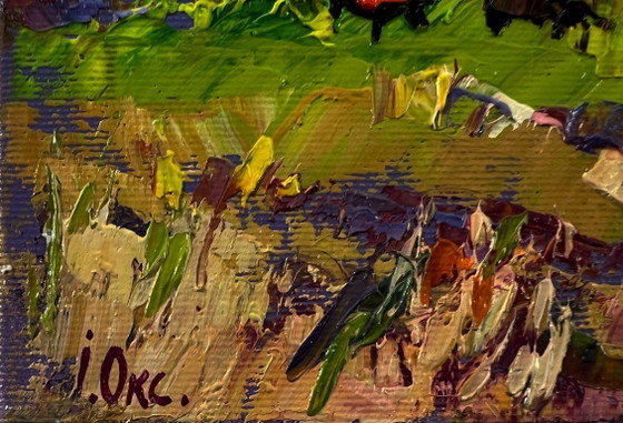 Original Oil Painting Field Day Landscape Summer Nature – Paintings & Drawings, Canvas (photo 6 of 8)